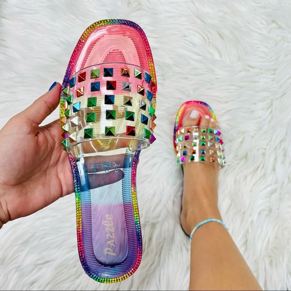 Multi clear studded sandal - Picture 7 of 7